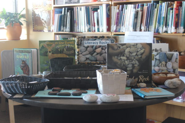 Literacy Rocks Display