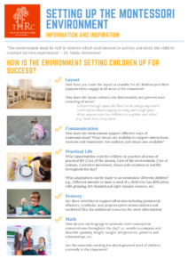 Montessori - Setting Up The Environment